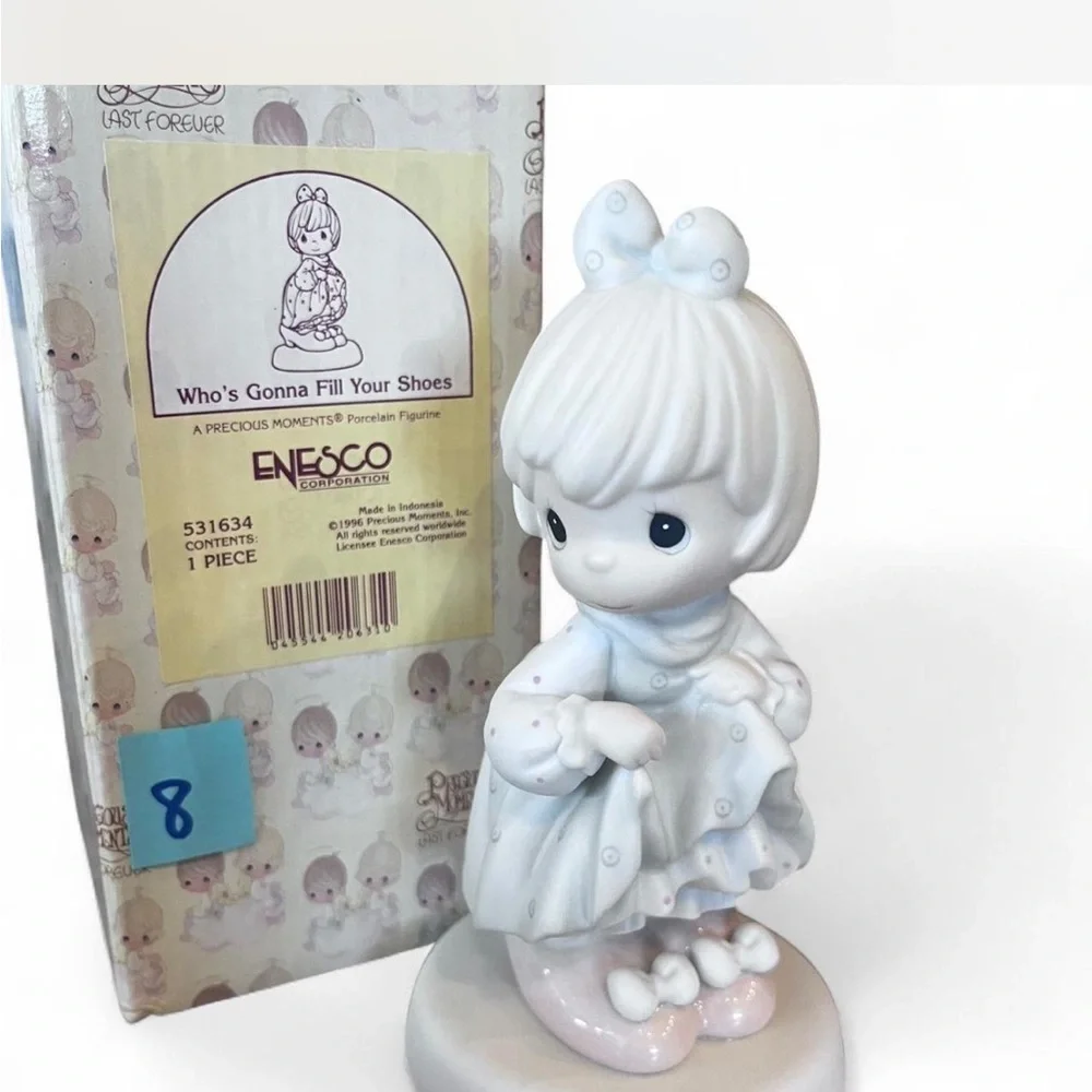 Precious Moments Porcelain Figurine - ‘Whose Gonna Fill your shoes’